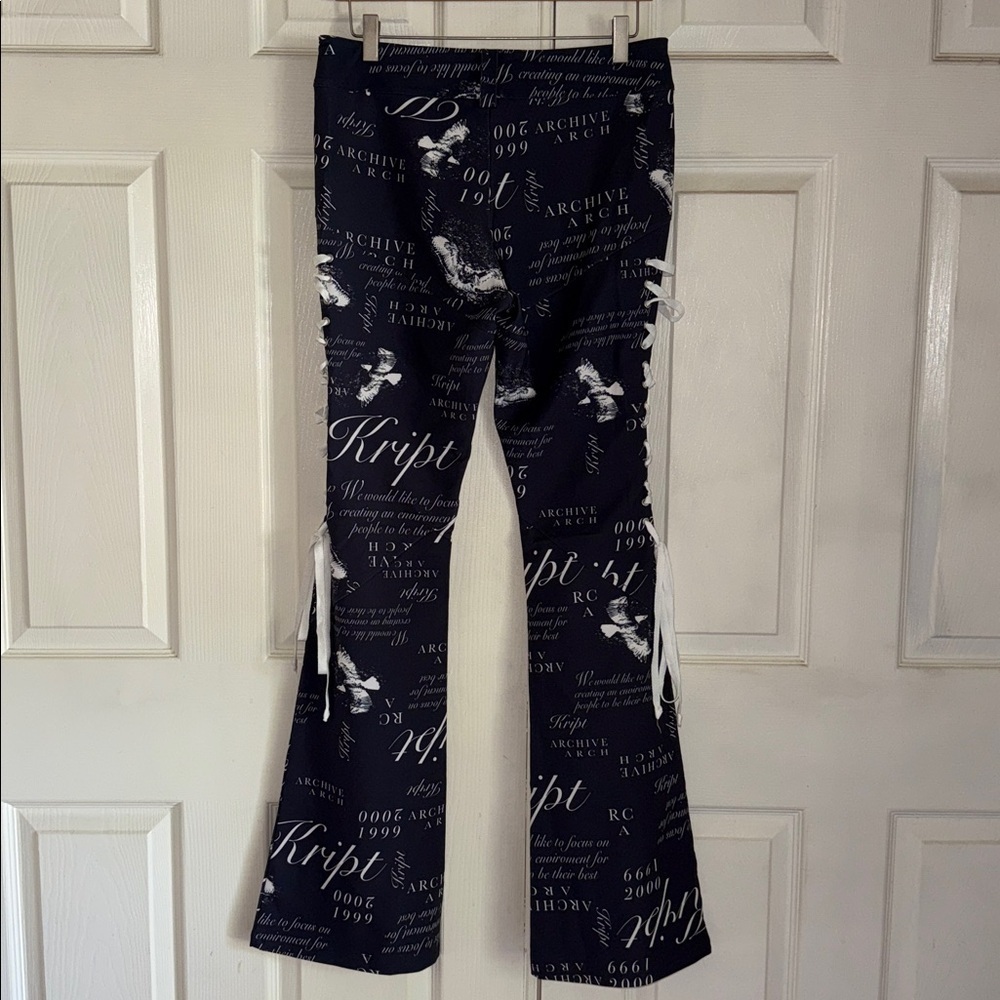 Nwt The Kript Washi Printed Laced Flare Pants — image 5 of 8